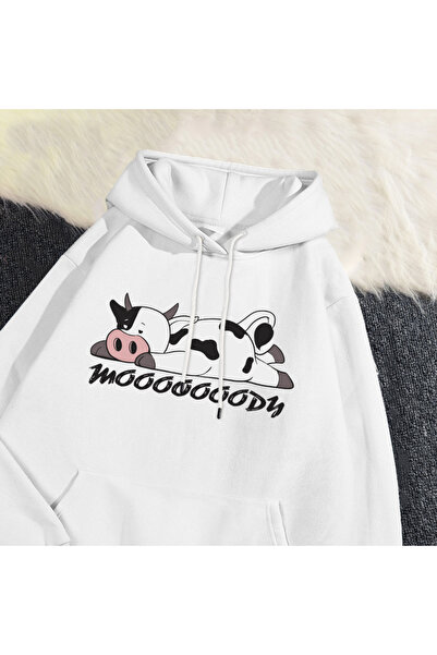 NOISSEY سترات نسائية من Street Womans بطباعة بقرة مرقطة كاواي، سترات فضفاضة ق...