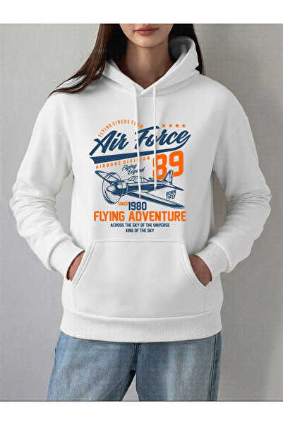 NOISSEY Flying Adventure Prints Hoodies Γυναικεία casual φαρδιά φούτερ Χειμών...