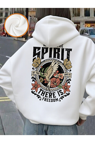 NOISSEY حيث يكون الروح، هناك الحرية مطبوع بغطاء رأس سترة شتوية دافئة للسيدات ...