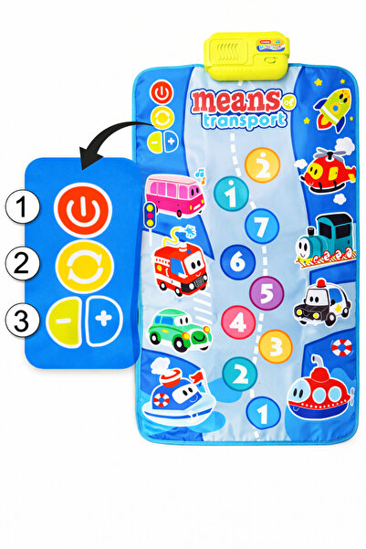 OEM Covor muzical interactiv cu sunete auto, saltea de joacă cu mașini și cla...