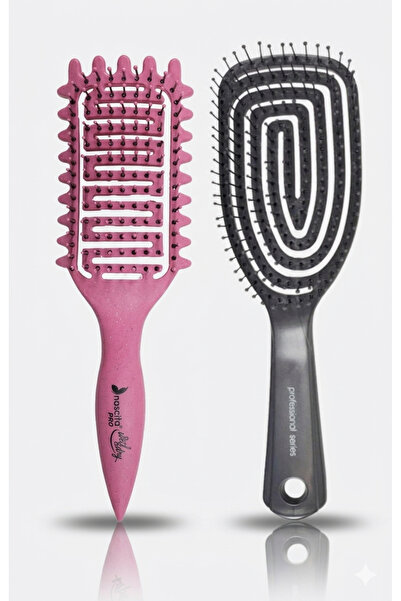 nascita Magical Curl Pink Hair Brush (Magic Curls) - 58 + Pro Tip Size Hair B...