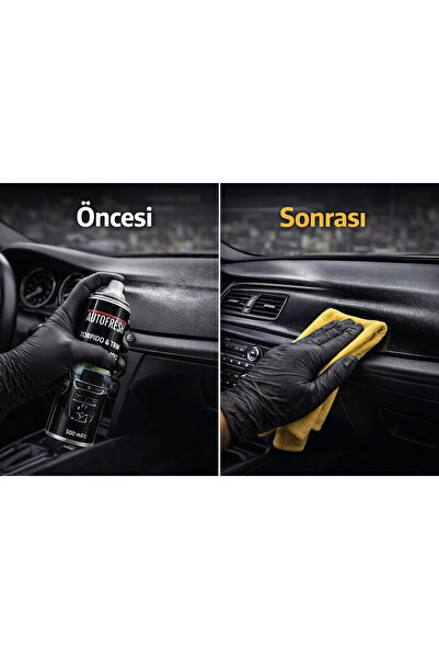 AutoFresh Torpido & Trim Plastik Parlatıcı Sprey 500 ml – Araç İçi Plastik Yenileyici