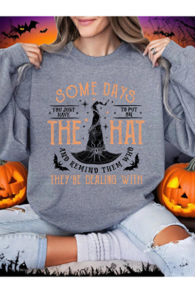 NOISSEY تي شيرت للهالوين بقبعة ساحرة وخفافيش مطبوع بغطاء رأس لارز برقبة دائري...