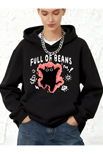 NOISSEY بدلة رياضية نسائية من قطن قطع من ماركة Bean Full Cat مطبوع بغطاء رأس ...