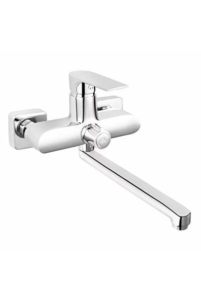 FERRO Baterie cada - dus Square crom cu pipa mobila