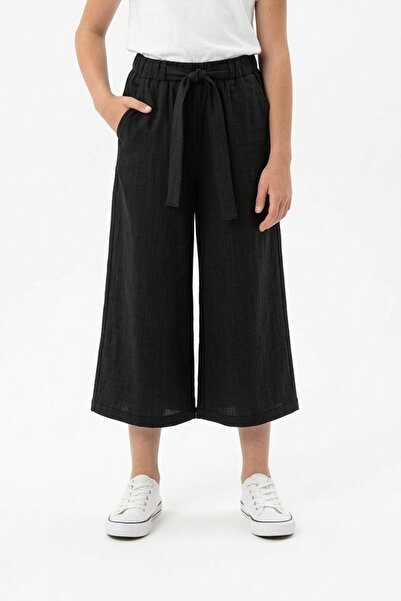 Yağmur Giyim İsob Wide Leg C Pocketed Elastic Waist Belted Aerobin Fabric Cap...