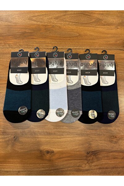 Aytuğ Men's Modal Stitch-Free Comfortable Ballet Flats Socks 6-Pack