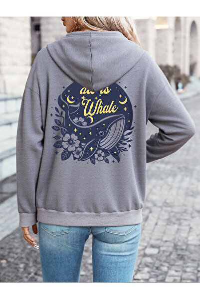 NOISSEY جميع المنتجات من Whale Art Design مطبوع بغطاء رأس سترات نسائية أساسية...