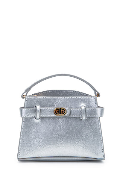 minebag Lock Accessory Belt Detail Jessie Women's Crossbody Bag Silver