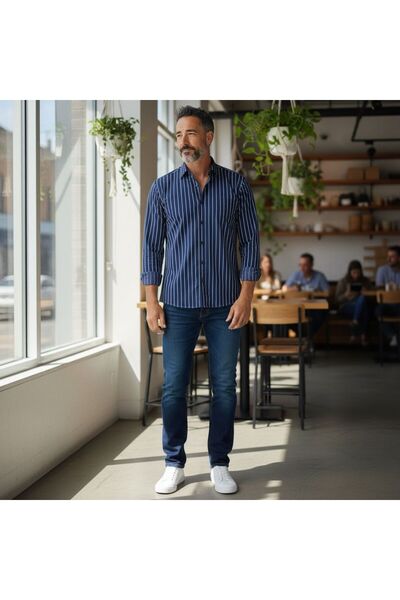 ALMİNA Classic 100% Cotton Men's Shirt