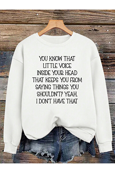 NOISSEY Απλοποιημένα Lettersprints T-Shirts Φθινόπωρο Χειμώνας Φλις Hot με κο...