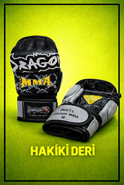 Dragondo Ultimate Hakiki Deri MMA Eldiveni | Profesyonel Serbest Dövüş, Boks,...