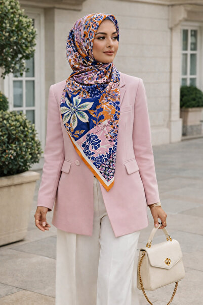 MİNELEŞARP34 Mineşarpt Patchwork Floral Print Scarf – Soft Textured Stylish H...