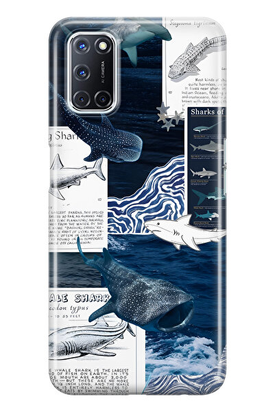 FLAMENKO حافظة هاتف شفافة متوافقة مع هاتف اوبو A52 / A72 / A92 بتصميم القرش و...