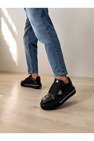 Zerenyus Zrk-04 Premium Quality Black Thick Sole Men's Sneakers S