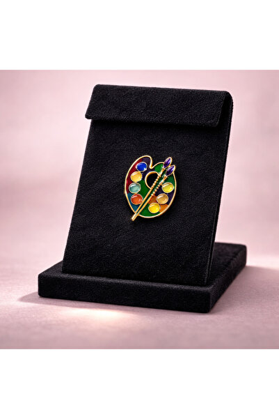 mdm style Ressam Paleti Figürlü Broş