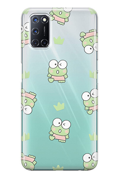 FLAMENKO Oppo A52 / A72 / A92 Compatible Frog Patterned Transparent Phone Case