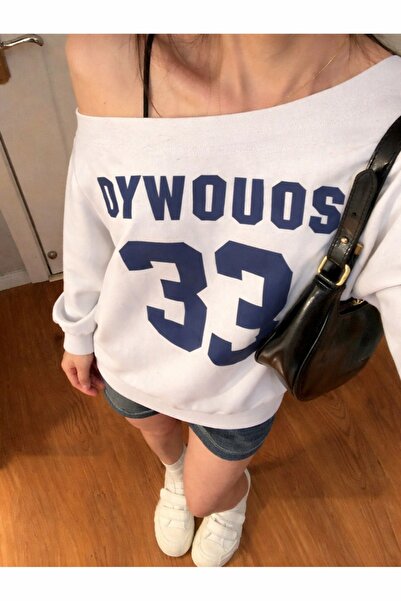 OVER HEAD Hanorac supradimensionat cu imprimeu Oywouos pentru femei