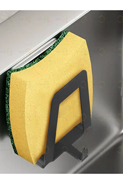 MAİN SHOP 1 Piece Adhesive Stainless Hook Holder Dish Sponge Holder Multi-Pur...