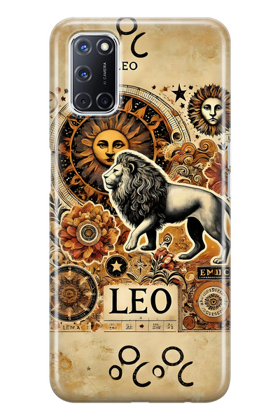 FLAMENKO حافظة هاتف شفافة متوافقة مع هاتف اوبو A52 / A72 / A92 Aslan Burcu منقوش