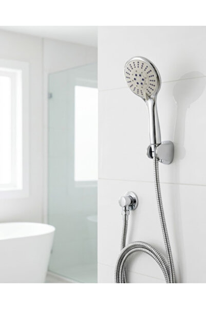 Lisinya Multi-Functional Hand Shower Set Anti-Limescale Shower Head Spiral Ho...