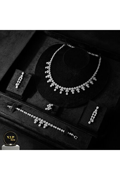 jewelrystore طقم اكسسوارات زركون بدقه الماس