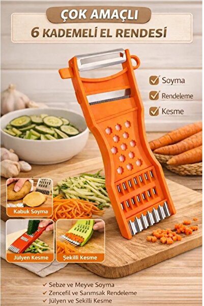 Kitchen Beauty 6 Fonksiyonlu Soyacak Rende Jülyen Dilimleyici Sebze Meyve Kes...