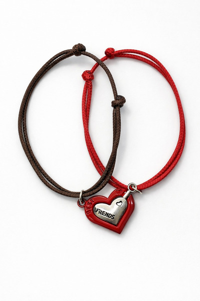 MakeWell Best Friends Magnetic Heart Bracelet – Set of 2 Friendship Bracelets...