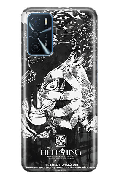 FLAMENKO حافظة هاتف شفافة متوافقة مع هاتف اوبو A16 / A55 Anime منقوش