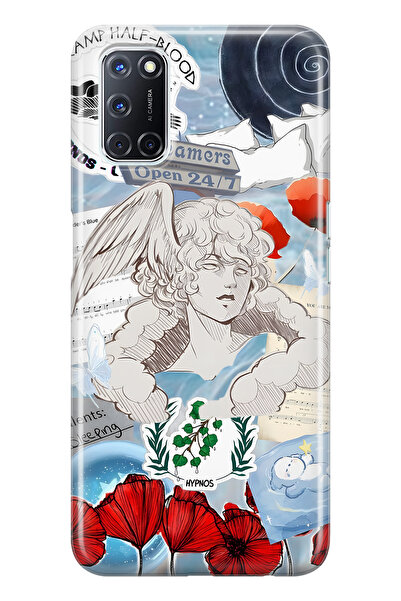 FLAMENKO حافظة هاتف شفافة متوافقة مع هاتف أوبو A52 / A72 / A92 هيبنوس منقوش