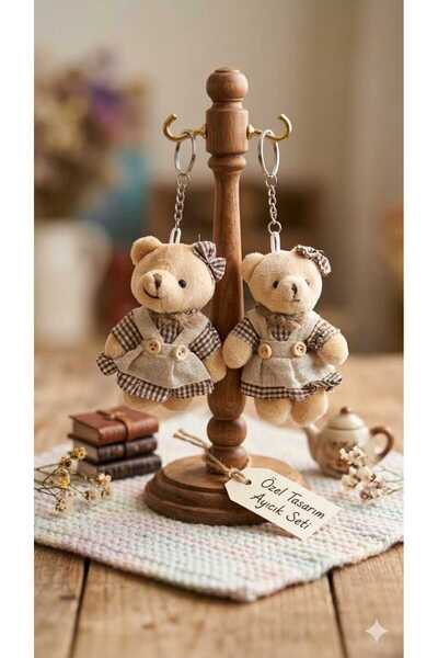 Şirin .2'li Hediyelik Peluş Ayıcık Seti - Renkli Karakter Çiftleri