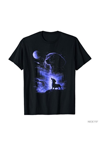 Flood Of Style Dachshund care urlă la lună Memă cu grafică animală din anii '...