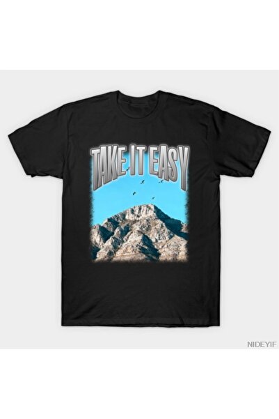 Flood Of Style Take it Easy Hiking Meme Retro tricou 100% bumbac tricouri pen...