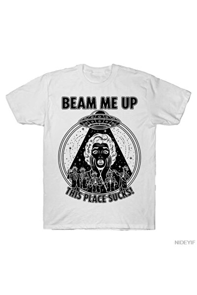 Flood Of Style Beam me up Ανδρικό Γυναικείο T-Shirt 100% Βαμβάκι ποικιλίες T-...