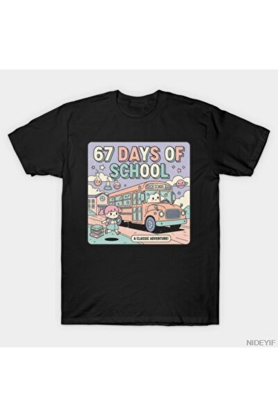 Flood Of Style 67 DAYS OF SCHOOL T-shirt για άνδρες Γυναικεία 100% P Βαμβάκι ...