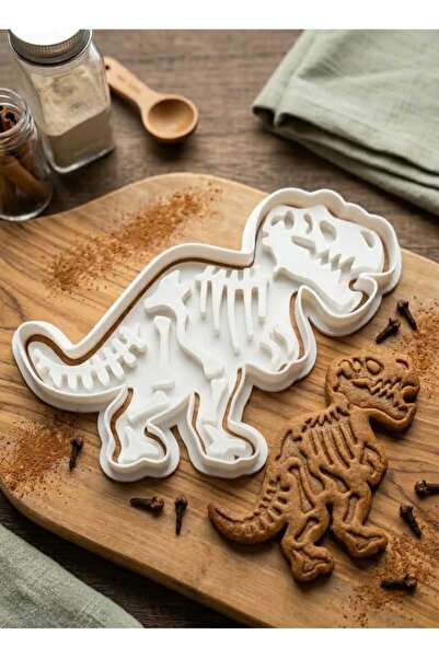 Onflow T-Rex Dinosaur Cookie Mold – Shape & Sugar Dough Mold, Fun Dinosaur Fi...