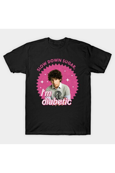 Flood Of Style Tricou amuzant Nick Reduce Sugar I'm Diabetic, I'm In My Jonas...