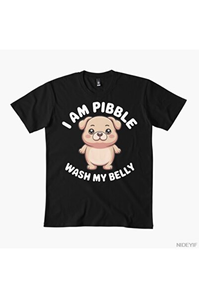 Flood Of Style Tricou I Am Pibble Wash My Belly pentru bărbați și femei, pach...