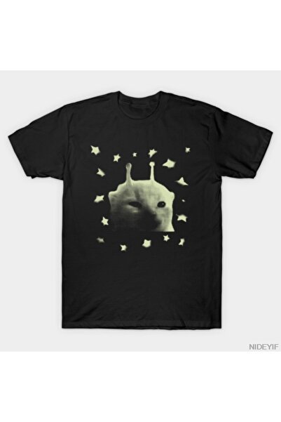 Flood Of Style Alien pisică Meme tricou 100% bumbac tricouri pentru bărbați, ...