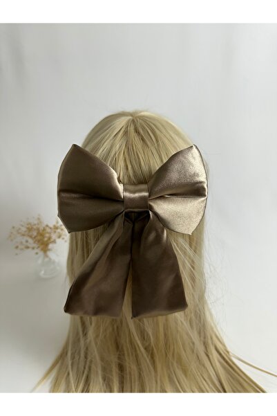 MegssStore مشبك أوتوماتيكي على شكل فيونكة من ساتان المنك