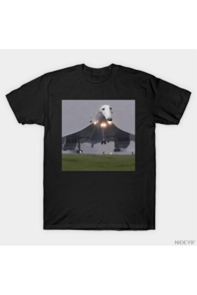 Flood Of Style Μπλουζάκι Dog Airplane Meme για άνδρες Γυναικεία 100% Βαμβάκι ...