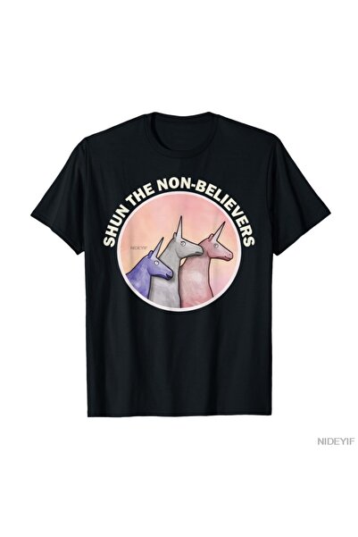Flood Of Style Funny Shun The Non-Believers Unicorn Candy tricou 100% bumbac ...