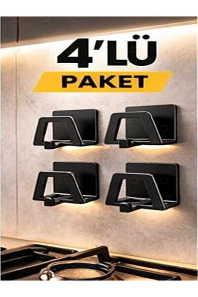 MAİN SHOP Suport adeziv cu cârlig din inox, 4 bucăți, suport pentru burete de...