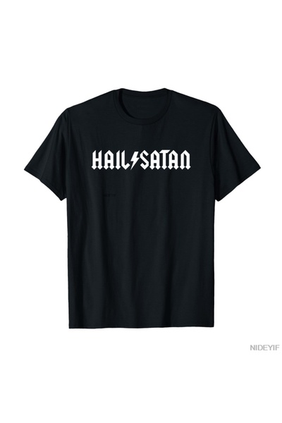 Flood Of Style Hail Satan Rock Star T-shirt 100% Pamuk majica za muškarce i ž...
