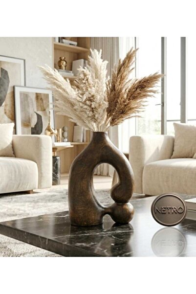 Home Ethnic Pattern Decorative Vase Ceramic Stylish Vase Handmade Special Ser...