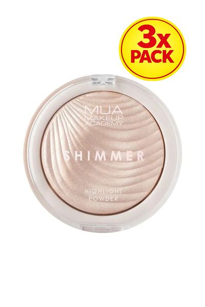 MUA Makeup Academy 3x PACK Highlighter Shimmer Highlight Powder – Oyster Silk