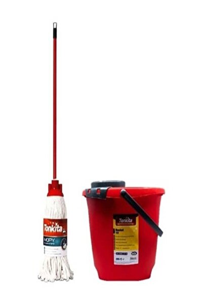 Tonkita Squeezer Bucket And Cotton Mop With Handle