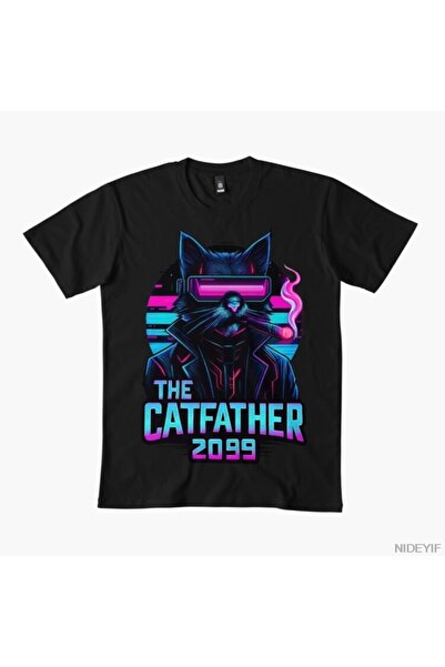 Flood Of Style The Catfather Ανδρικό Γυναικείο T-Shirt 100% Μπλουζάκια Βαμβάκ...