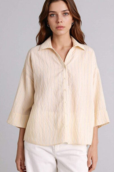 DeFacto Striped Short-Sleeved Shirt F0227Ax26Sp