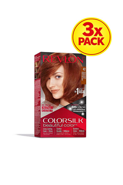 Revlon 3x PACK COLOR SILK VOPSEA PAR 42 MEDIUM AUBURN